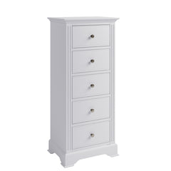 French Elegance 5 Drawer Slim Chest of Drawers
