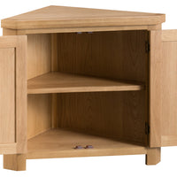 Oakhampton Oak Corner Cabinet