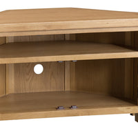 Oakhampton Oak Corner TV Cabinet with Doors