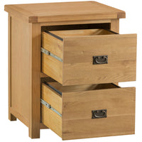 Oakhampton Oak 2 Drawer Filing Cabinet