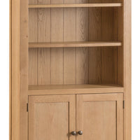 Oakhampton Oak Large Bookcase with Doors