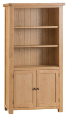 Oakhampton Oak Large Bookcase with Doors