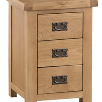 Oakhampton Oak Large 3 Drawer Bedside
