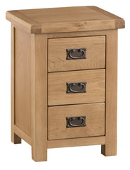 Oakhampton Oak Large 3 Drawer Bedside