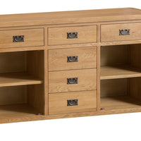 Oakhampton Oak Large 2 Door 6 Drawer Sideboard