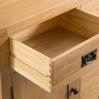 Oakhampton Oak Large 2 Door 6 Drawer Sideboard
