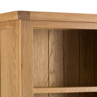 Oakhampton Oak Tall Narrow Bookcase with Drawer
