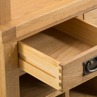 Oakhampton Oak Monks Bench with Drawers & Shoe Storage.