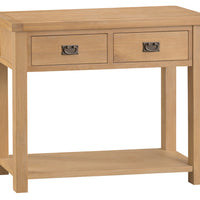 Oakhampton Oak 2 Drawer Console Table