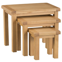 Oakhampton Oak Nest of 3 Table