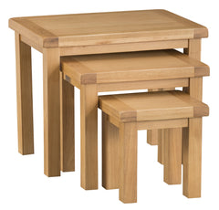 Oakhampton Oak Nest of 3 Table