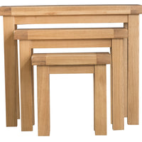Oakhampton Oak Nest of 3 Table