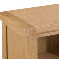 Oakhampton Oak Low Narrow Bookcase