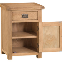 Oakhampton Oak 1 Door 1 Drawer Small Storage Cupboard