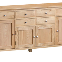 Oslo Oak 4 Door 6 Drawer Sideboard