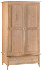 Oslo Oak 2 Door 1 Drawer Wardrobe