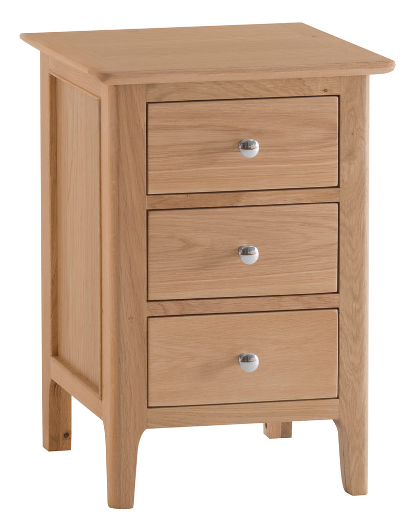 Oslo Oak 3 Drawer Large Bedside
