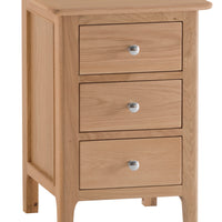 Oslo Oak 3 Drawer Large Bedside