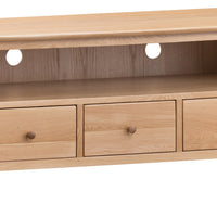 Oslo Oak Large 3 Drawer TV Cabinet