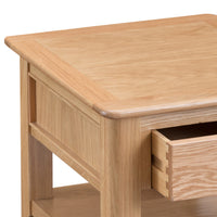 Oslo Oak Lamp Table with Drawer