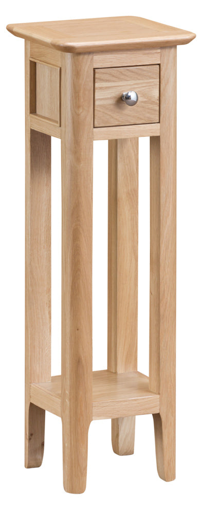 Oslo Oak Plant Stand with Drawer
