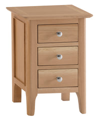 Oslo Oak 3 Drawer Small Bedside