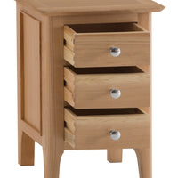 Oslo Oak 3 Drawer Small Bedside