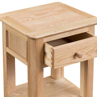 Oslo Oak Side Table with Drawer