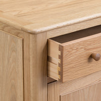 Oslo Oak Small 2 Door 1 Drawer Sideboard