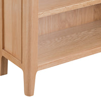 Oslo Oak Low Wide Bookcase
