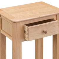 Oslo Oak Telephone Table with Drawer