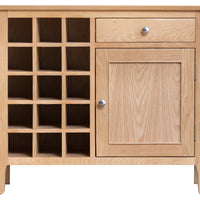 Oslo Oak Wine Cabinet with Storage