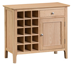 Oslo Oak Wine Cabinet with Storage