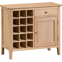 Oslo Oak Wine Cabinet with Storage
