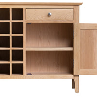 Oslo Oak Wine Cabinet with Storage
