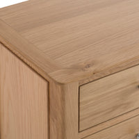 Oslo Oak 3 Drawer Extra Large Bedside