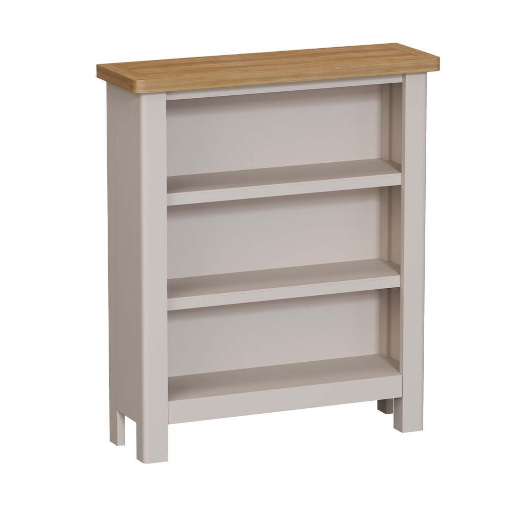 Radstock Oak & Painted Dining Small Wide Bookcase
