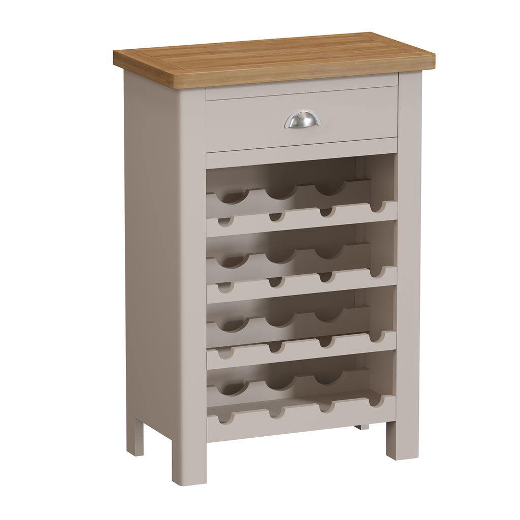 Radstock Oak & Painted Dining Wine Cabinet
