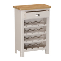 Radstock Oak & Painted Dining Wine Cabinet