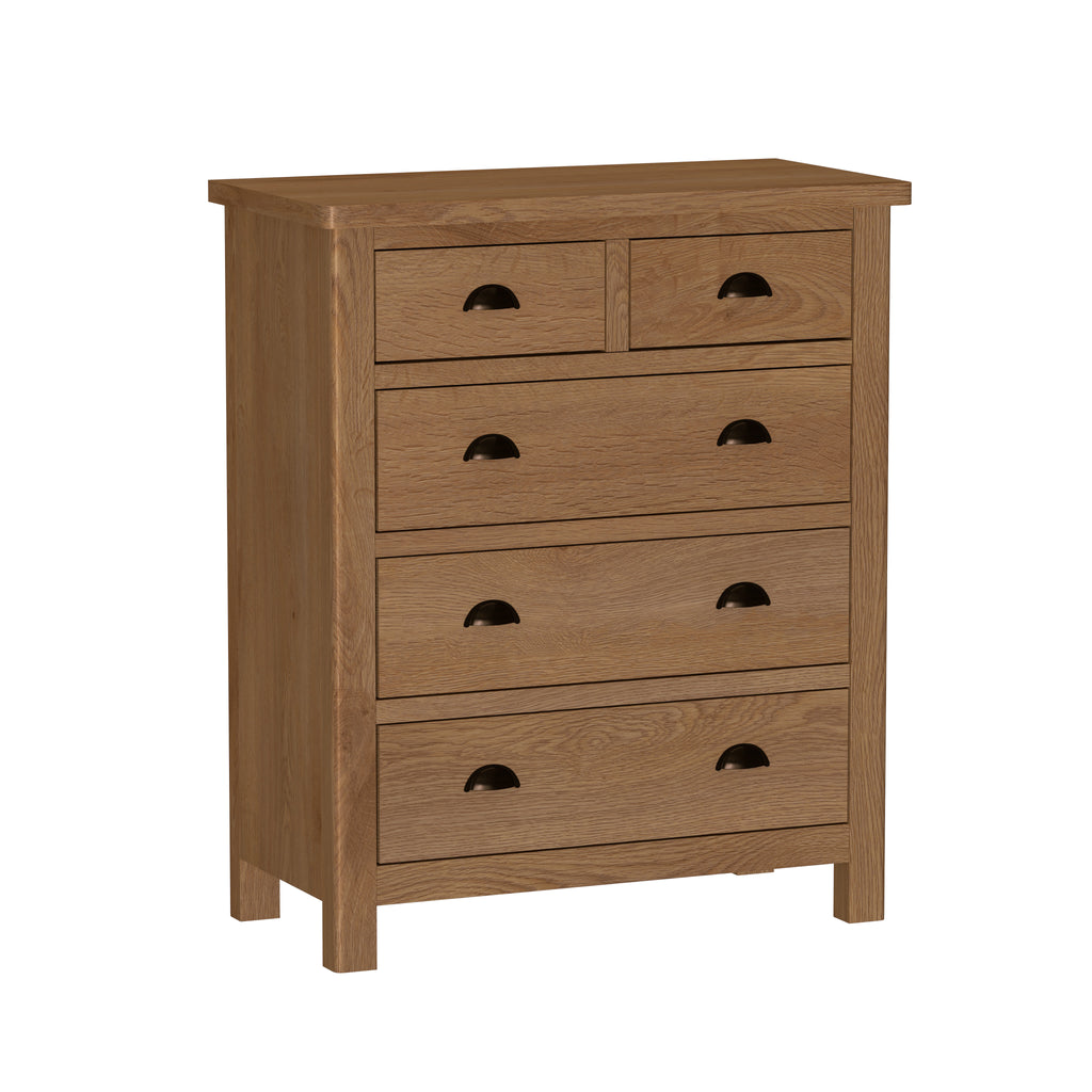 Radnor Oak Bedroom 2 Over 3 Chest of Drawers