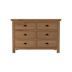 Radnor Oak Bedroom 6 Drawer Chest of Drawers