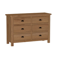 Radnor Oak Bedroom 6 Drawer Chest of Drawers