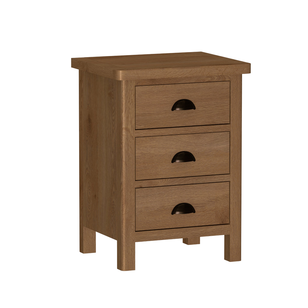 Radnor Oak Bedroom Large 3 Drawer Bedside