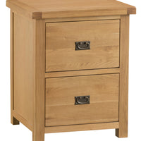 Oakhampton Oak 2 Drawer Filing Cabinet