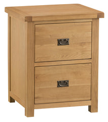 Oakhampton Oak 2 Drawer Filing Cabinet