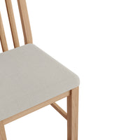 Gower Oak Dining Slat Chair with Padded Seat