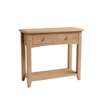 Gower Oak Dining 2 Drawer Console Table