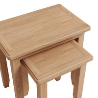 Gower Oak Dining Nest of 2 Occasional Tables