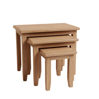 Gower Oak Dining Nest of 3 Occasional Tables