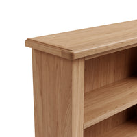 Gower Oak Dining Small Wide Bookcase